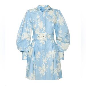 Beulah dress - inspired by safiyaa Oksana Pale Blue & White Short Dress